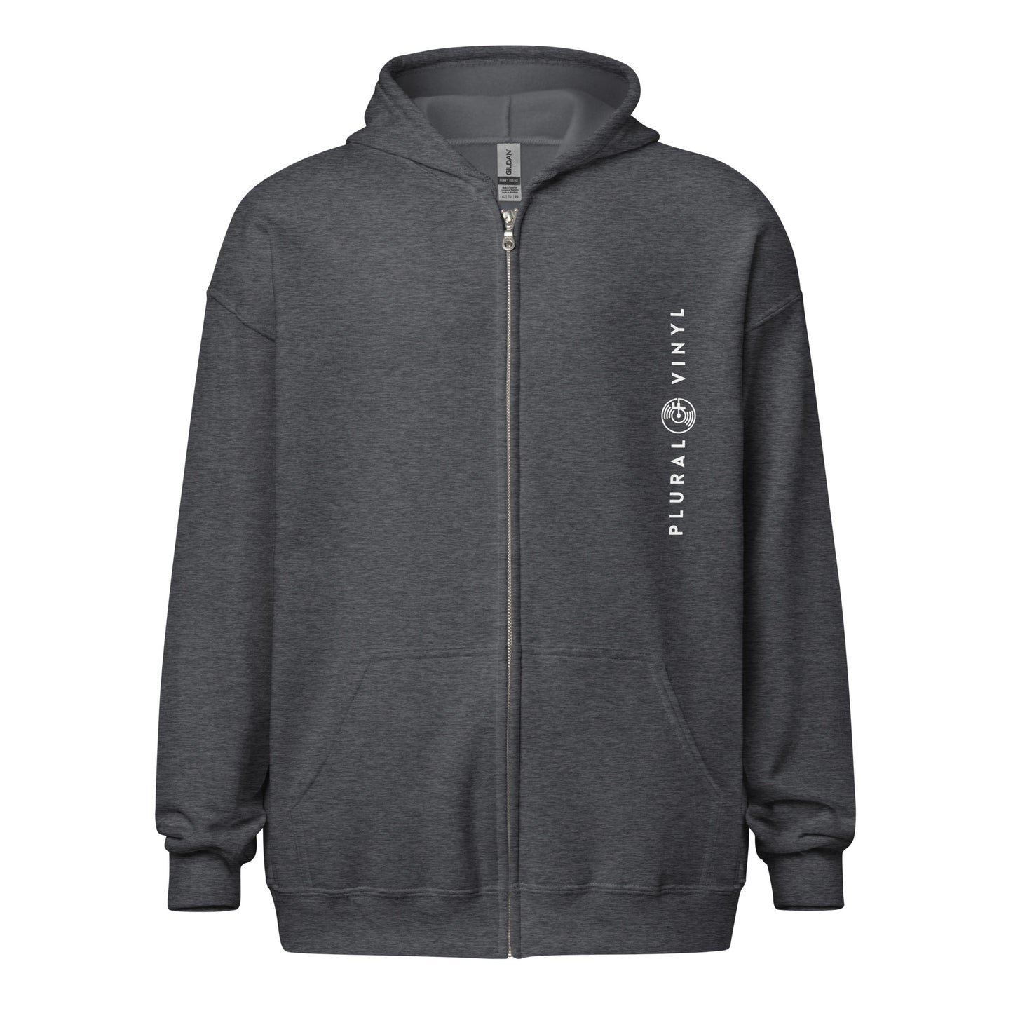 "VERTICAL TRACKING" Unisex heavy blend zip hoodie